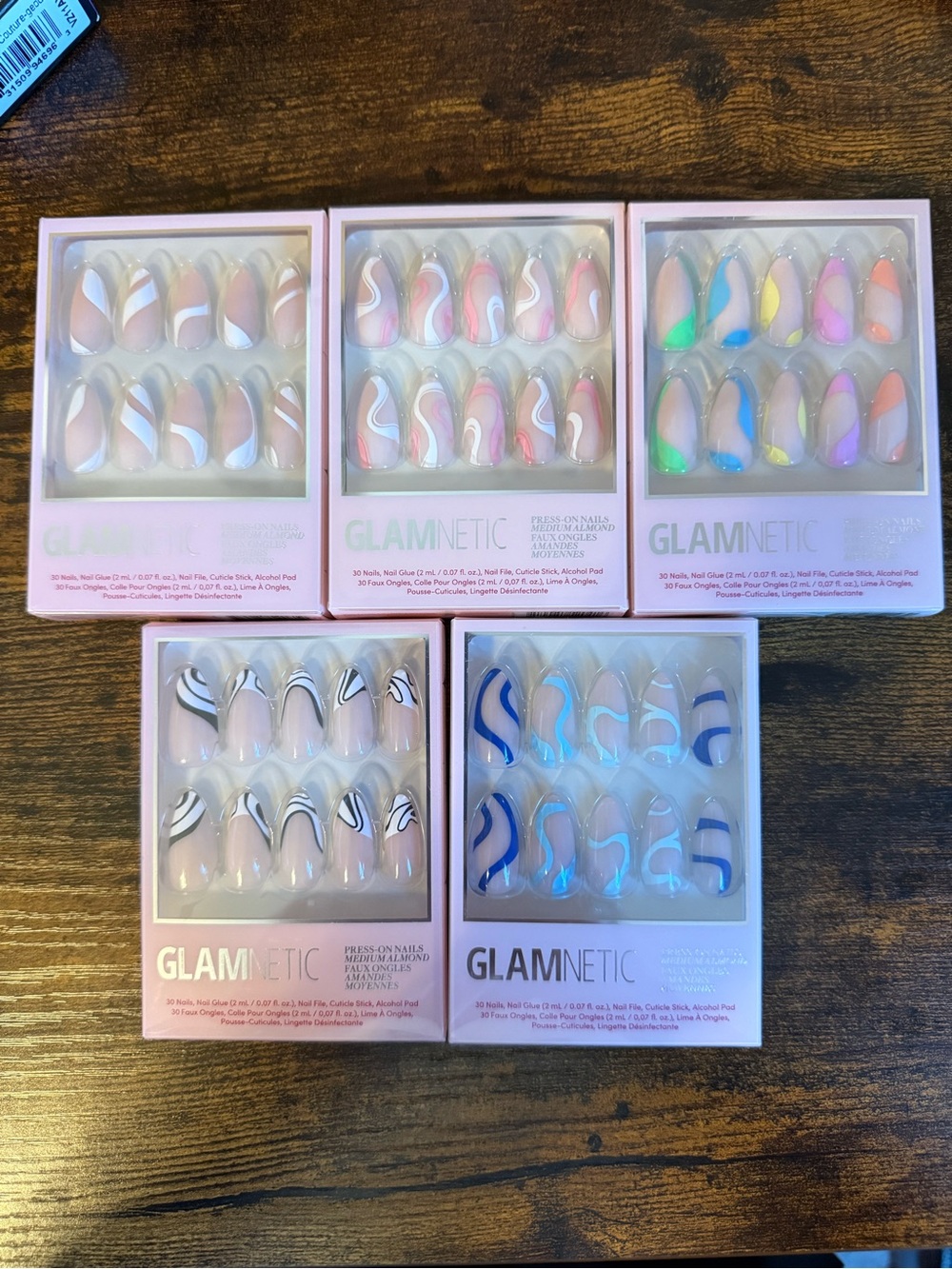 Glamnetic Multicolor Press-On Nails - 5 Pack Set